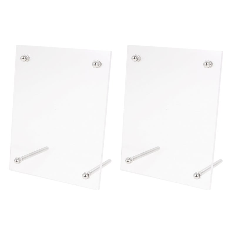 4 Pcs 5 Inches Photo Frame Glass Crystal Certificate Display Stand - Image 1