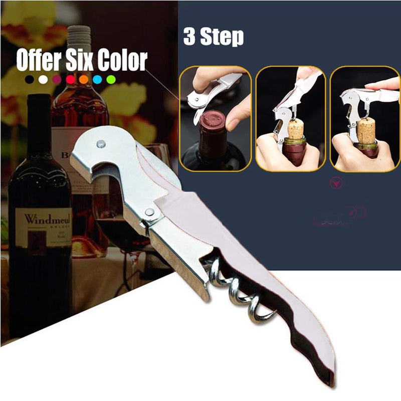 Kit-Home Professional Waiter Corkscrew Wine Openers Set, Heavy Duty Stainless Steel Hinges Wine Key for Restaurant Waiters, Sommelier, Bartenders - Image 5