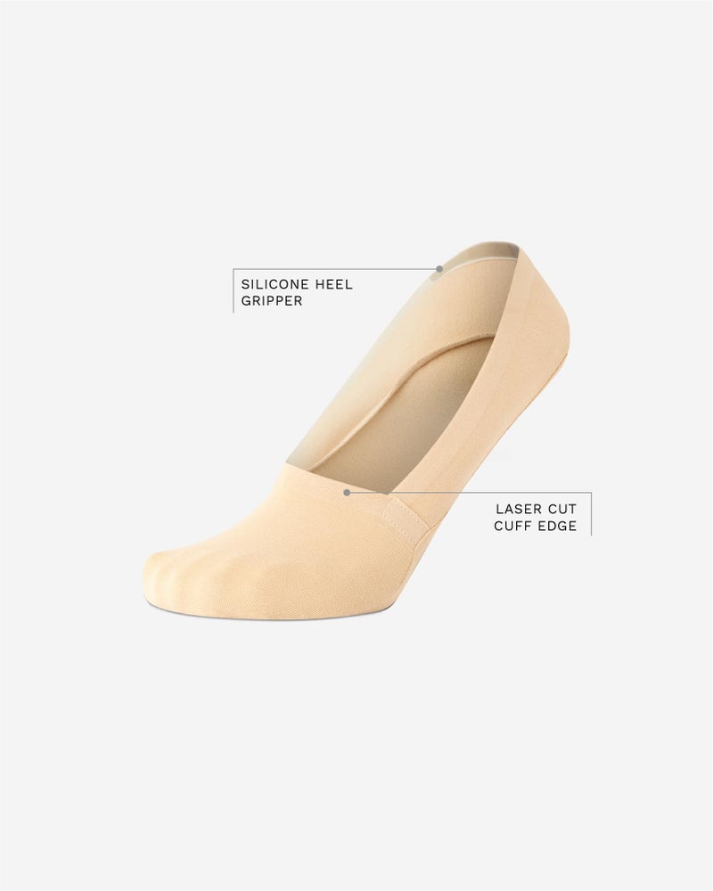 Cole Haan Mens Liner Socks - 2 Pack Non-Slip Low Cut No Show Socks for Men - Shoe Sock Liners with Silicon Heel Grip (7-12), Size 7-12, Nude/Navy - Image 3