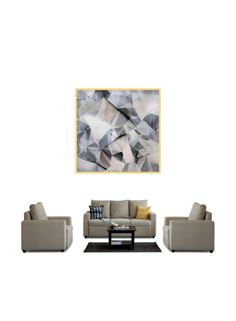 إيونتو لوحة فنية جدارية تجريدية فاخرة - لوحة زخرفية من البورسلين برش دقيق بإطار من الألومنيوم الذهبي، مناسبة لغرف المعيشة وغرف النوم والمكتب وديكورات المنازل العصرية - Image 4