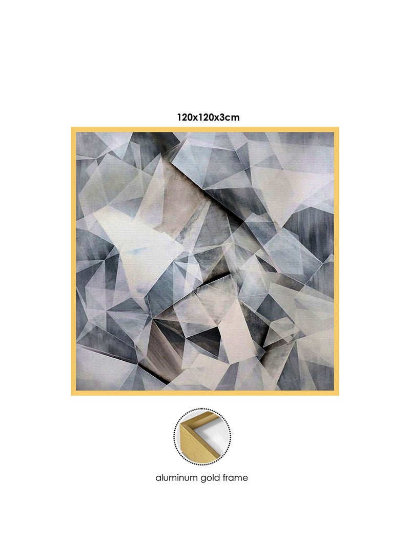 إيونتو لوحة فنية جدارية تجريدية فاخرة - لوحة زخرفية من البورسلين برش دقيق بإطار من الألومنيوم الذهبي، مناسبة لغرف المعيشة وغرف النوم والمكتب وديكورات المنازل العصرية - Image 3