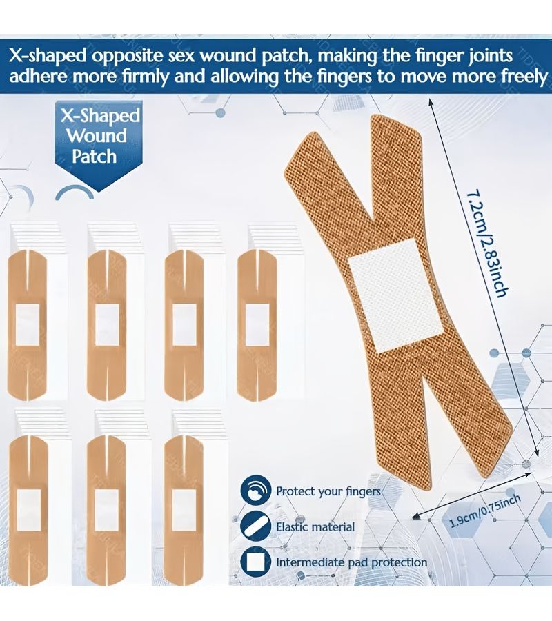 X Shaped Wound Bandage 40pcs Elastic Hemostatic Joint Finger First Aid - Image 3
