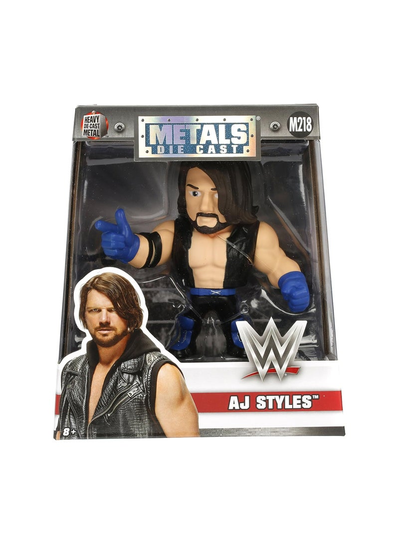 Jada Toys تمثال لعبة AJ ستايلز M218 بارتفاع 4 بوصات من جادا ميتالز WWE كلاسيك