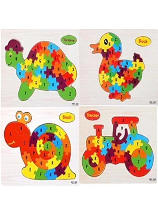 لوحة بازل حروف عربي/إنجليزي وأشكال - Image 1