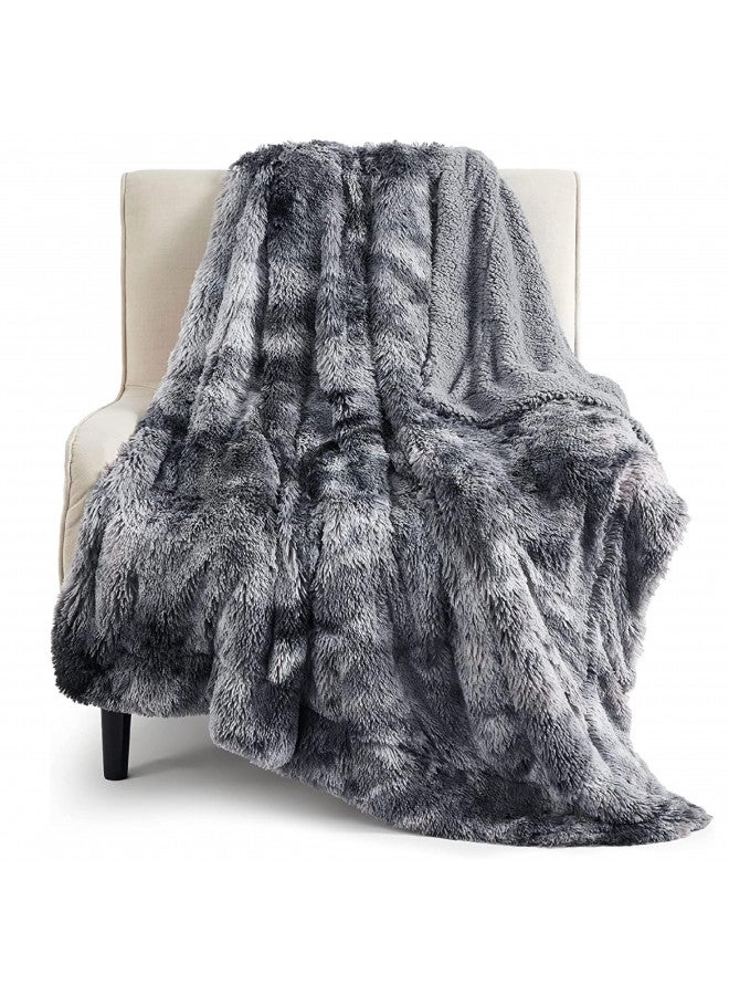 Bedsure Bedsure Soft Fuzzy Throw Blanket for Couch Fluffy Blankets & Throws Shaggy Faux Fur Blanket, Plush Sherpa Blanket, Cozy Decorative Gift, Throw Blankets for Couch, Sofa, Bed, 50x60 Inches, 640 GSM  - Image 1
