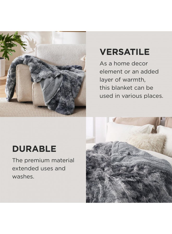 Bedsure Bedsure Soft Fuzzy Throw Blanket for Couch Fluffy Blankets & Throws Shaggy Faux Fur Blanket, Plush Sherpa Blanket, Cozy Decorative Gift, Throw Blankets for Couch, Sofa, Bed, 50x60 Inches, 640 GSM  - Image 4