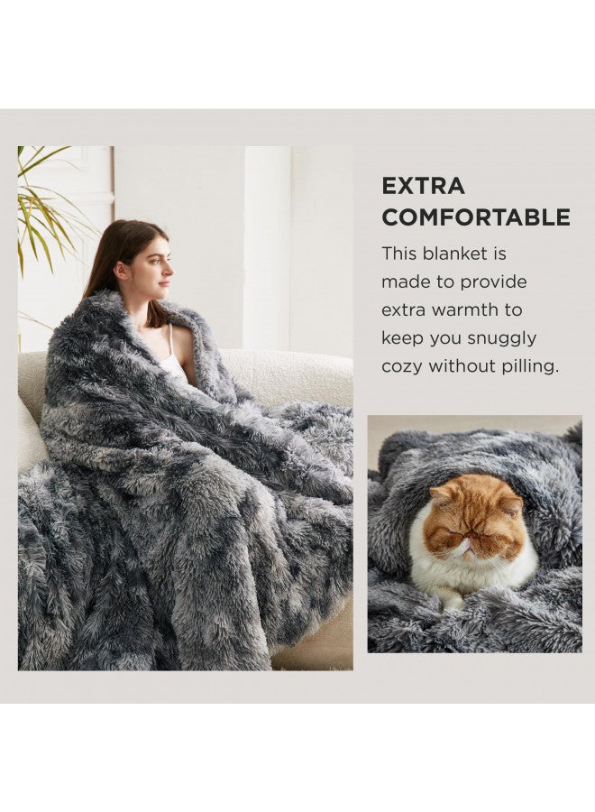 Bedsure Bedsure Soft Fuzzy Throw Blanket for Couch Fluffy Blankets & Throws Shaggy Faux Fur Blanket, Plush Sherpa Blanket, Cozy Decorative Gift, Throw Blankets for Couch, Sofa, Bed, 50x60 Inches, 640 GSM  - Image 3