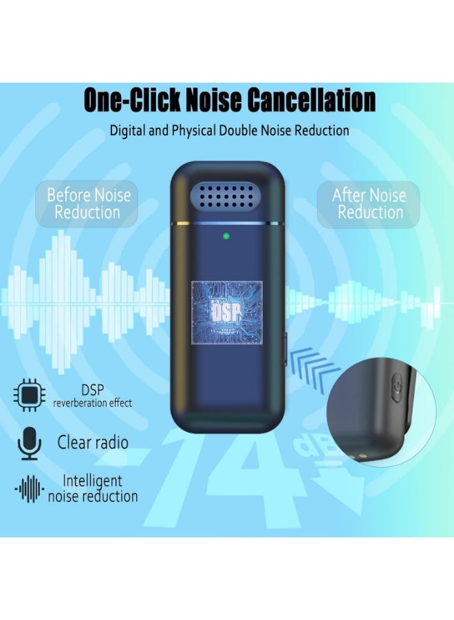 KORAX Wireless lavalier microphone for Type-C mobile phones, USB-C iPhone 15 charging case, noise-cancelling mini lavalier microphone, clip-on microphone for video recording, streaming singing - Image 2