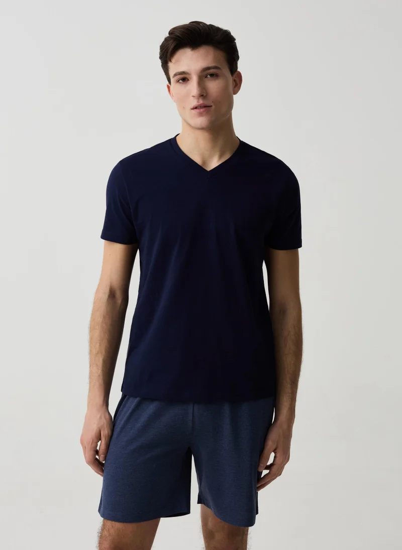 Ovs Short Pyjamas With V-Neck Top