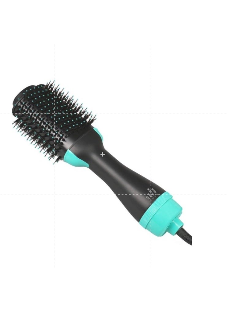 ELTRAZONE 3-in-1 One-Step Hot Air Hair Brush – Electric Straightener, Curler, and Dryer Comb (Green)