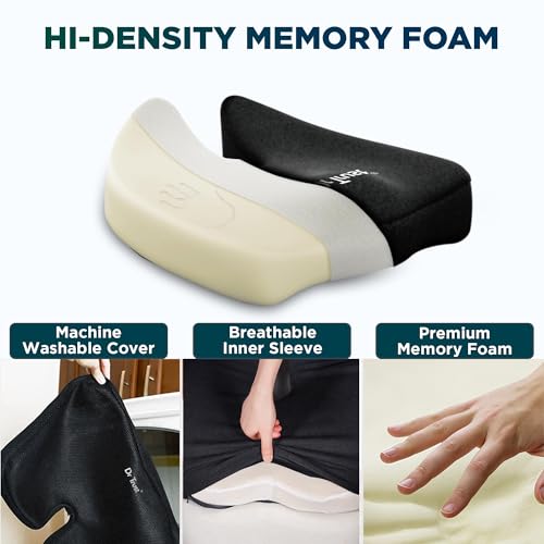 Dr Trust USA 396 Orthopedic Coccyx Seat Cushion for Tailbone, Hip, Thigh, Sciatica & Lower Back Pain Relief, Ergonomic Memory Foam Contoured Cushion for Car, Office & Home Chair Sitting, Up to 100 Kg - Image 4