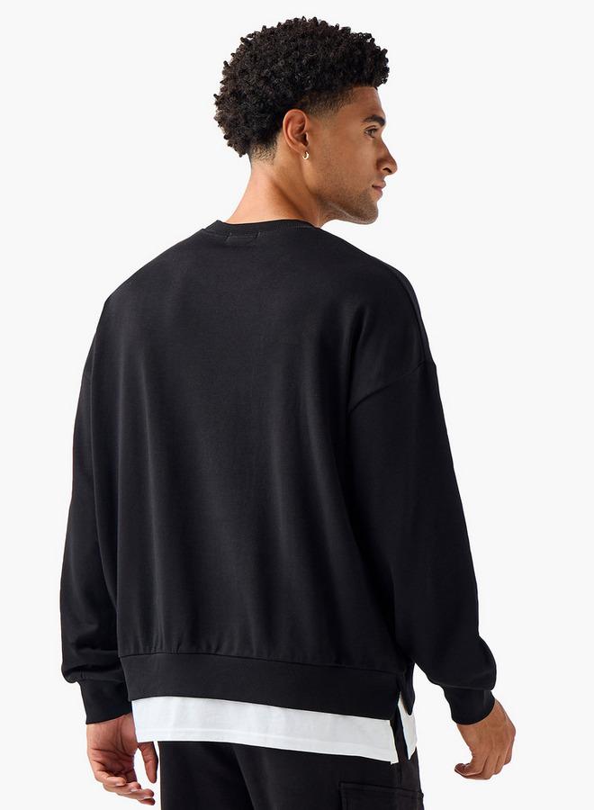 سبلاش فيڤ سويت شيرت رجالي كبير بطبعة جرافيك - Image 3