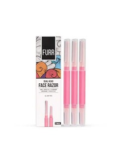 Furr Dual Head Face Razor 3N ; German Blades ; Easy Shaping And Shaving ; Reusable Up To 5 Times ; Durable And Rust Free Blades  - Image 1