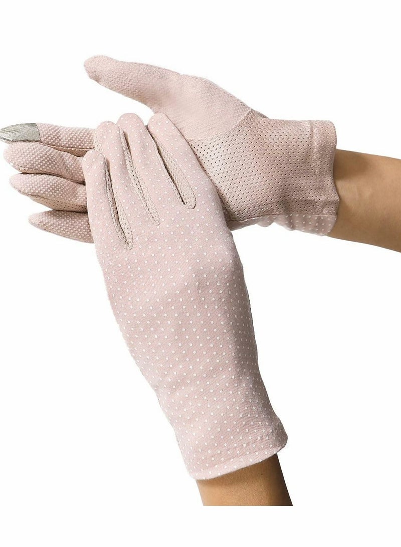 Y&D Sun Protective Gloves, Women UV Protection Sunblock, Women's Outdoor Cotton Touchscreen Anti-skid Driving for Summer Riding - Image 2