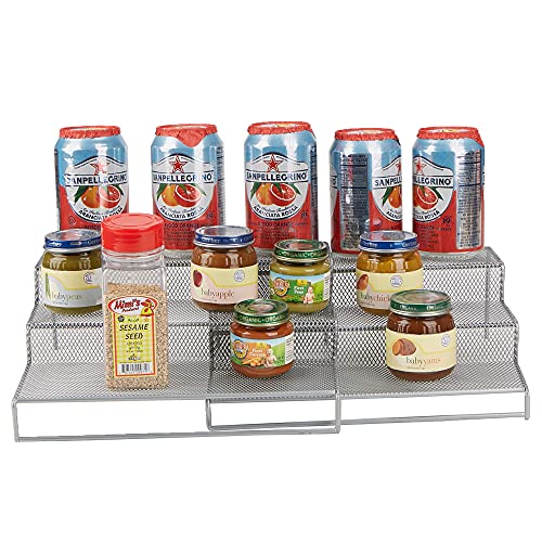 Mind Reader 3 Tier Metal Mesh Kitchen Storage Organizer, 2 Pcs, Silver - Image 4