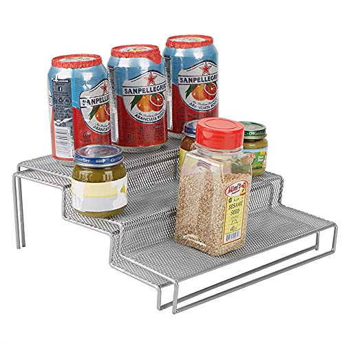 Mind Reader 3 Tier Metal Mesh Kitchen Storage Organizer, 2 Pcs, Silver - Image 2
