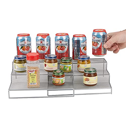 Mind Reader 3 Tier Metal Mesh Kitchen Storage Organizer, 2 Pcs, Silver - Image 5
