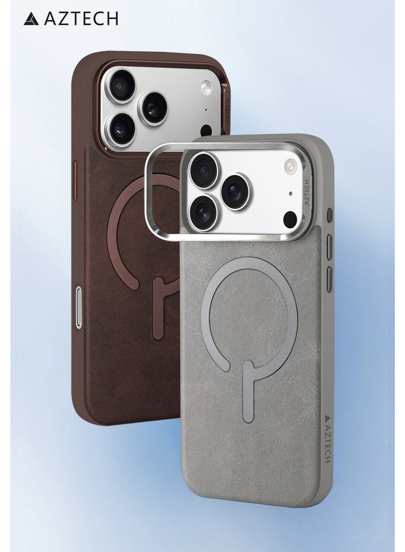 Aztech حافظة جلدية متميزة AZTECH 17 برو بني داكن - Image 2