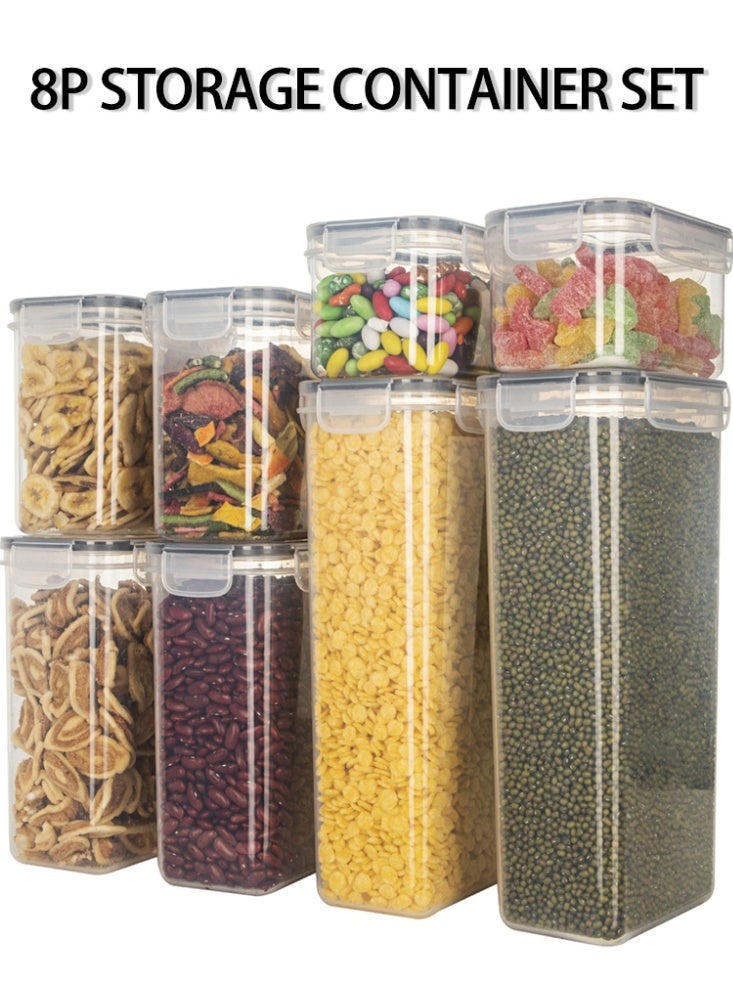 WOLFATION FOR YOU Grain Storage Bucket,Rice Storage Container,Household Rice Barrel,Kitchen multifunctional grain container,Transparent Insect-proof Moisture-proof Sealed Rice Bucket with Pop Up Lid for Kitchen Pantry Organizer - Image 1