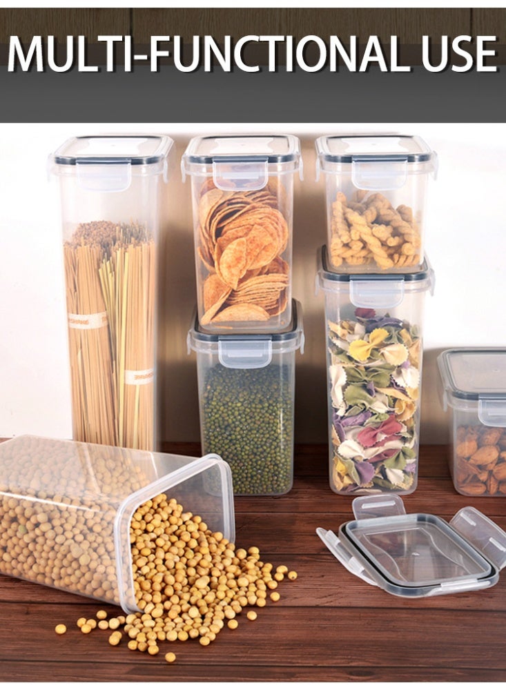 WOLFATION FOR YOU Grain Storage Bucket,Rice Storage Container,Household Rice Barrel,Kitchen multifunctional grain container,Transparent Insect-proof Moisture-proof Sealed Rice Bucket with Pop Up Lid for Kitchen Pantry Organizer - Image 2