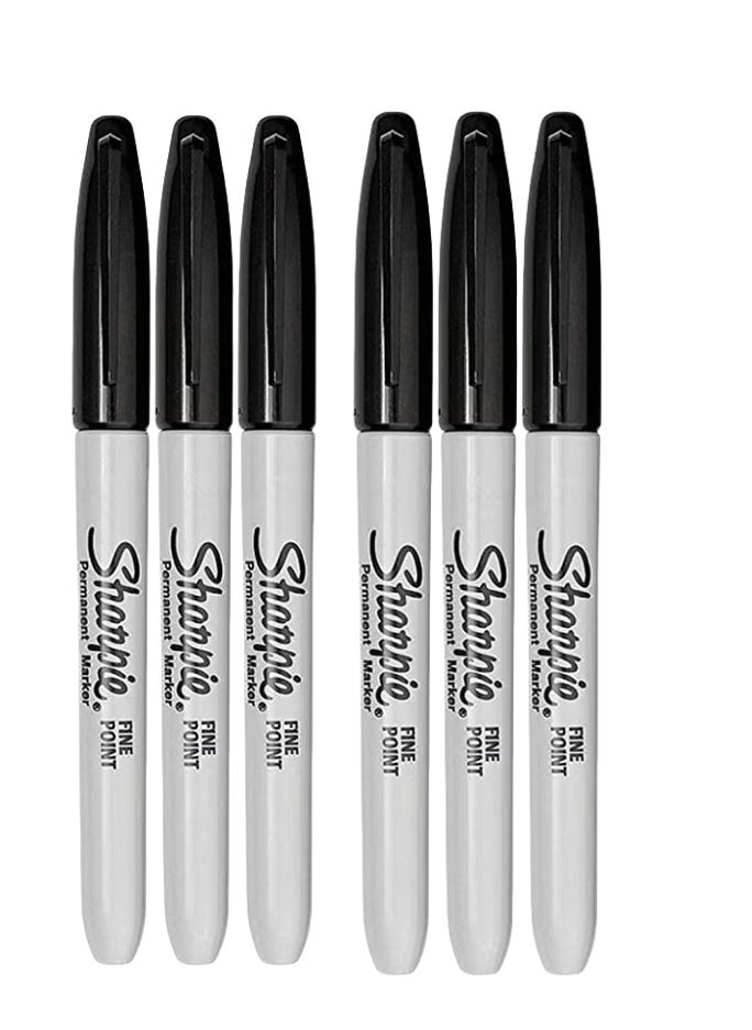 Sharpie 6-Piece Permanent Marker Black 