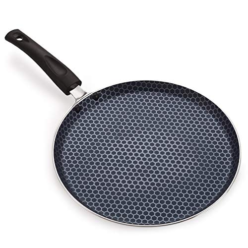 Nirlon Honeycomb Non Stick Gas Stove Compatible Aluminium Flat Dosa Tawa 26cm[Honeycomb_Flat Tawa 26cm] - Image 1