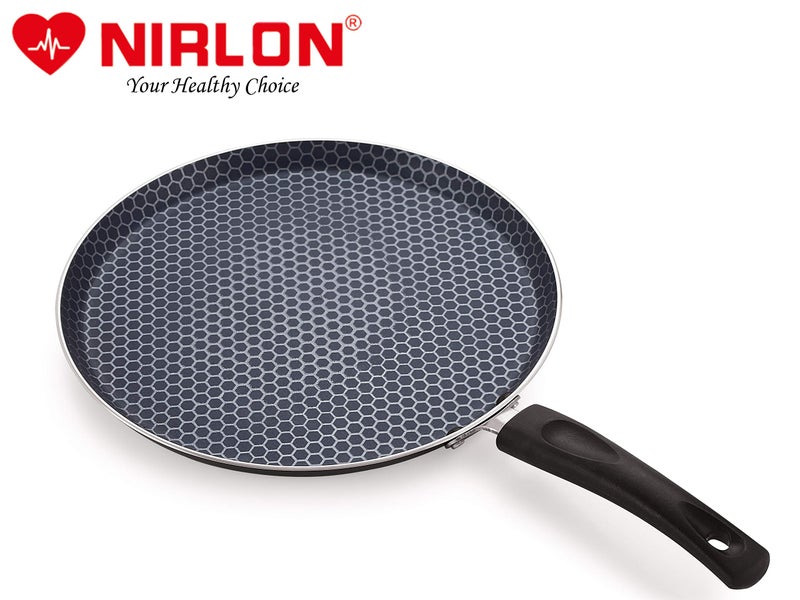 Nirlon Honeycomb Non Stick Gas Stove Compatible Aluminium Flat Dosa Tawa 26cm[Honeycomb_Flat Tawa 26cm] - Image 3