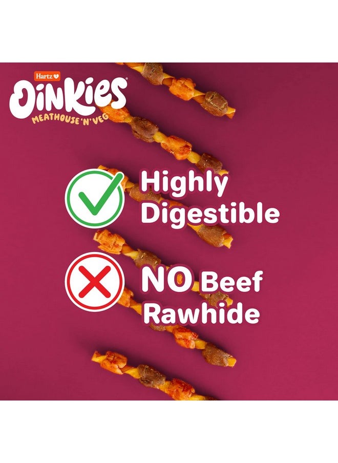 هارتز مكافآت Oinkies Meathouse'N'Veg Hearty Kabobs للكلاب مع الدجاج الحقيقي والبط والجزر والبطاطا الحلوة، تدوم طويلاً وسهلة الهضم، 18 قطعة  - Image 5