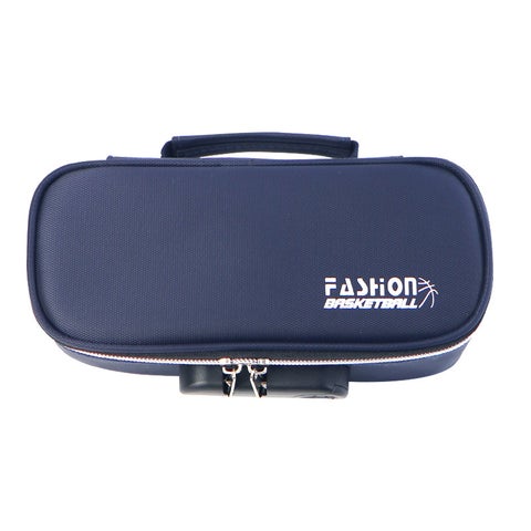 Extra Large Capacity Four Layer Multifunctional Pencil Bag with Password Lock for Students 6559 sapphire blue
