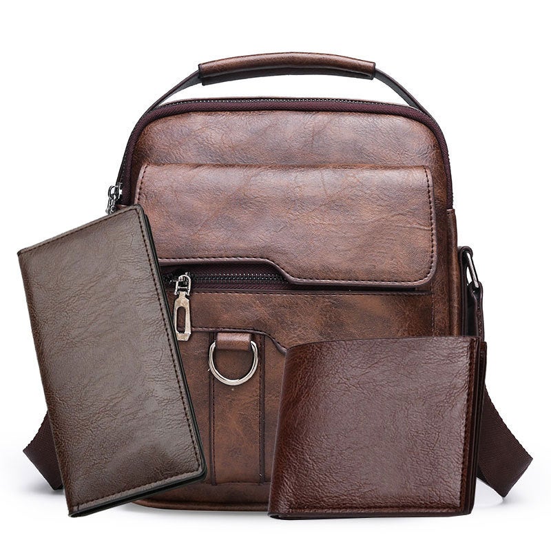 Factory Men'S Shoulder Bag Messenger Bag Casual Retro Handbag Men'S Briefcase Backpack - Image 1