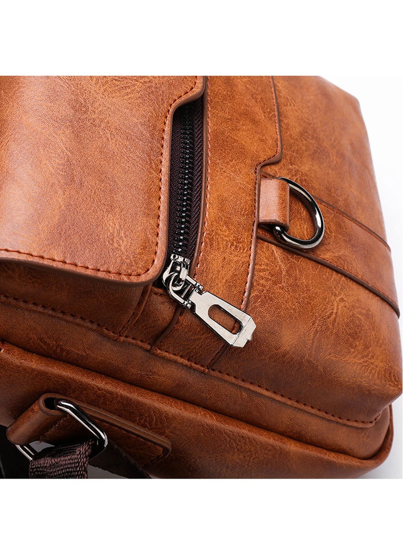 Factory Men'S Shoulder Bag Messenger Bag Casual Retro Handbag Men'S Briefcase Backpack - Image 5