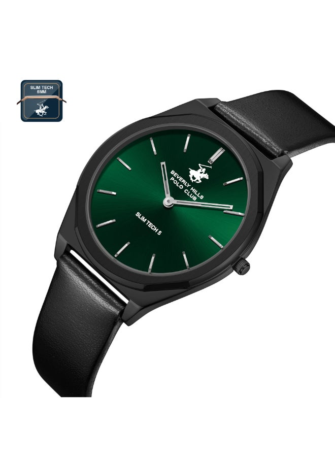 BEVERLY HILLS POLO CLUB - ساعة بيفرلي هيلز بولو كلوب للرجال ذات القرص الأخضر الداكن - BP3712X.671 - Image 1