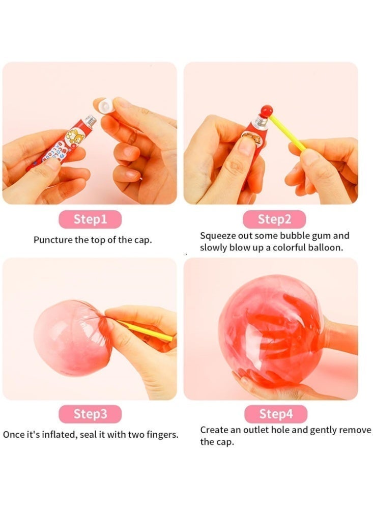 24 piece set of bubble blowing plastic toys, large bubble balloons, bubble blowing product series, child friendly bubble blowing toys, suitable for children's outdoor parties, birthday gifts, children's outdoor toys (quantity of each color is random) - Image 3