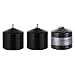MEGA CANDLES Mega Candles 3 pcs Unscented Black Round Pillar Candle, Pressed Premium Wax Candles 3 Inch x 3 Inch, Home - Image 2
