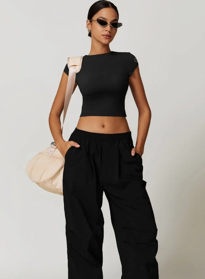 Womens Crop Top Short Sleeves