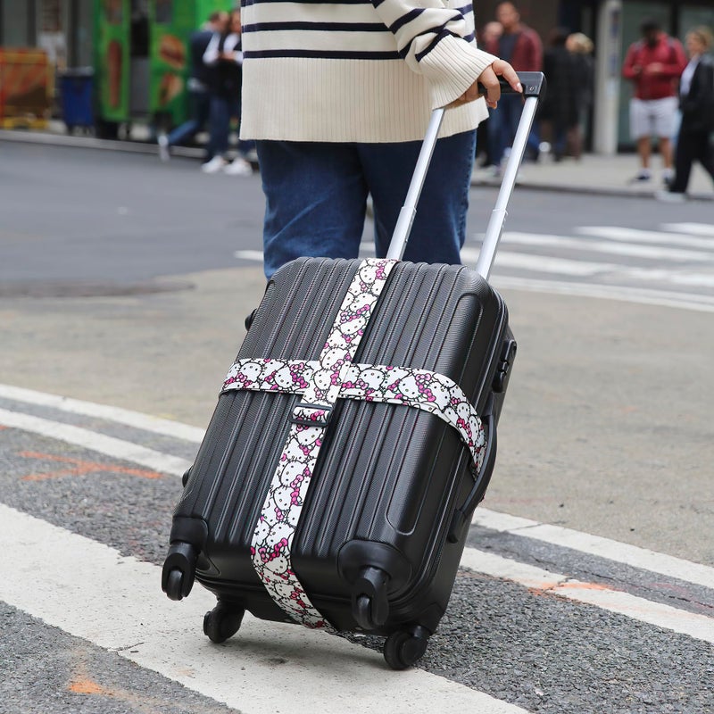 Hello Kitty حزام حقائب سانريو هالو كيتي مجموعة من قطعتين مرخصة رسميًا، أحزمة حقائب قابلة للتعديل من 30'' إلى 72'' - Image 2