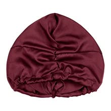 Manetain Knotty Cap Maroon | Satin Hair Cap for Sleeping & Frizz Control | Silk‑Soft Bonnet for Curly & Wavy Hair | Adjustable Sleeping Cap for Women | Satin Bonnet for Night‑Time Hair Protection - Image 2