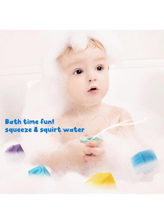 Litand Soft Stacking Blocks for Baby - Sensory Montessori Toys Toddler Activities - Gifts for Boy Girl 6 9 12 18 Months 1 2 3 Year Old Birthday - Infant Bath Toys - Image 1