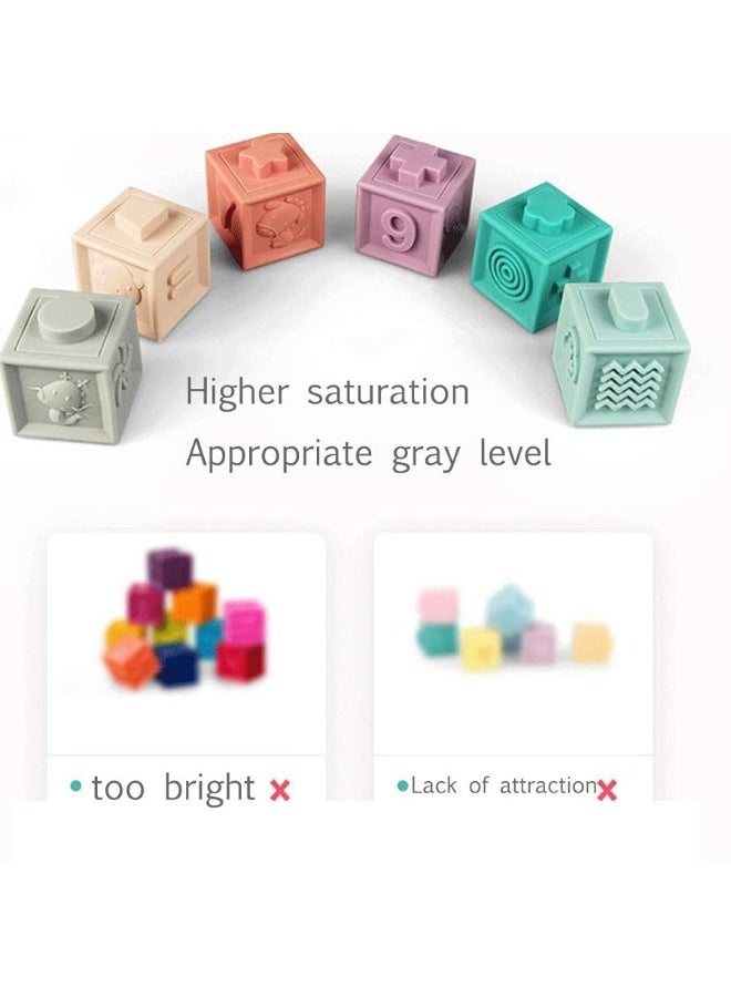 Litand Soft Stacking Blocks for Baby - Sensory Montessori Toys Toddler Activities - Gifts for Boy Girl 6 9 12 18 Months 1 2 3 Year Old Birthday - Infant Bath Toys - Image 3
