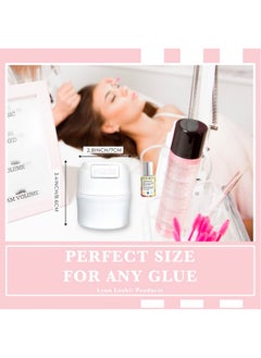 Lyon lash Glue Storage Container Pure White Airtight Adhesive Holder For Eyelash Extension Glues Sealed Jar/Tank/Box/Bottle Lashes Extensions Supplies  - Image 3