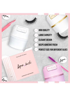 Lyon lash Glue Storage Container Pure White Airtight Adhesive Holder For Eyelash Extension Glues Sealed Jar/Tank/Box/Bottle Lashes Extensions Supplies  - Image 2