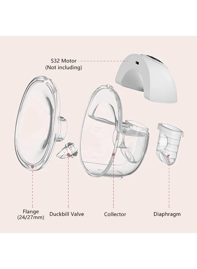 IVARONAL S32 Breast Pump Milk Collector Cup Compatible with NCVI NICEGREEN Nuliie Zooawa Sunnaltree s32 Wearable Breastpump - Image 3