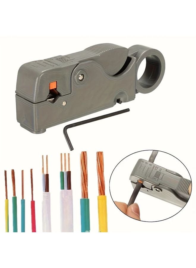 Gray Heavy Duty Automatic Wire Stripper Cable Cutter Adjustable Gauge Professional - Image 2