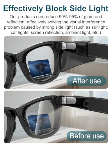 RCstyle HiBloks Glasses Side Shields Compatible with Ray-Ban Meta Wayfarer/Skyler/Headliner Gen 2 & Oakley Meta HSTN Smart Glasses Accessories, Safety Clip-on Eye Glasses, Durable, Lightweight and Comfort - Image 2