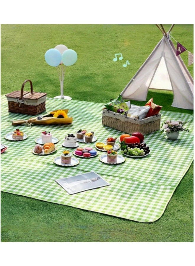 OASIS-TH Foldable Picnic Blanket Waterproof Beach Blanket Waterproof Picnic Blanket Portable Picnic Mat Portable Beach Mat For Outdoor Camping Family Outdoor Park Garden 2X3M - Image 2