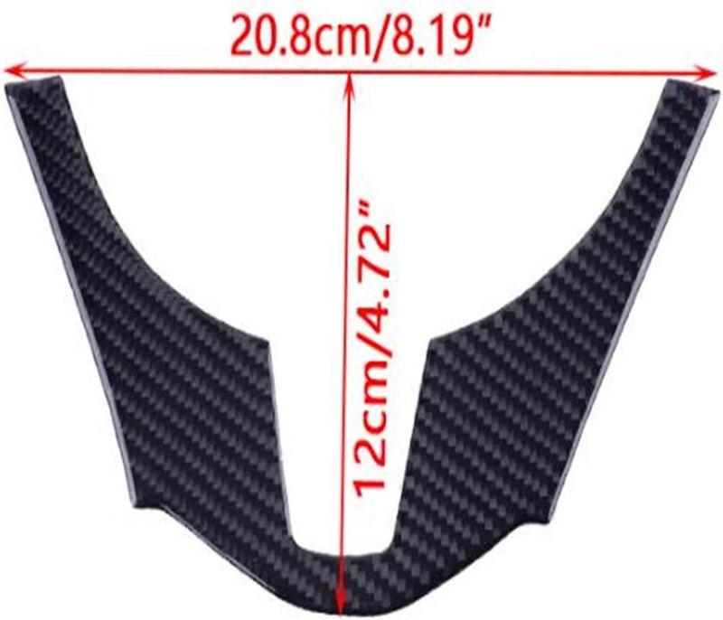 QASULER Carbon Fiber Steering Wheel Trim for Mazda 3 Axela - Image 2