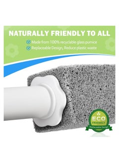 Generic Pumice Stone for Toilet Cleaning with Extra Long Handle, Replaceable Design, 1 Cleaning Handle, 3 Cleaning Stones Refills, Easy for Removing Stubborn Hard Water Stains Buildups, for Kitchen Cleaning  - Image 5