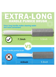Generic Pumice Stone for Toilet Cleaning with Extra Long Handle, Replaceable Design, 1 Cleaning Handle, 3 Cleaning Stones Refills, Easy for Removing Stubborn Hard Water Stains Buildups, for Kitchen Cleaning  - Image 4