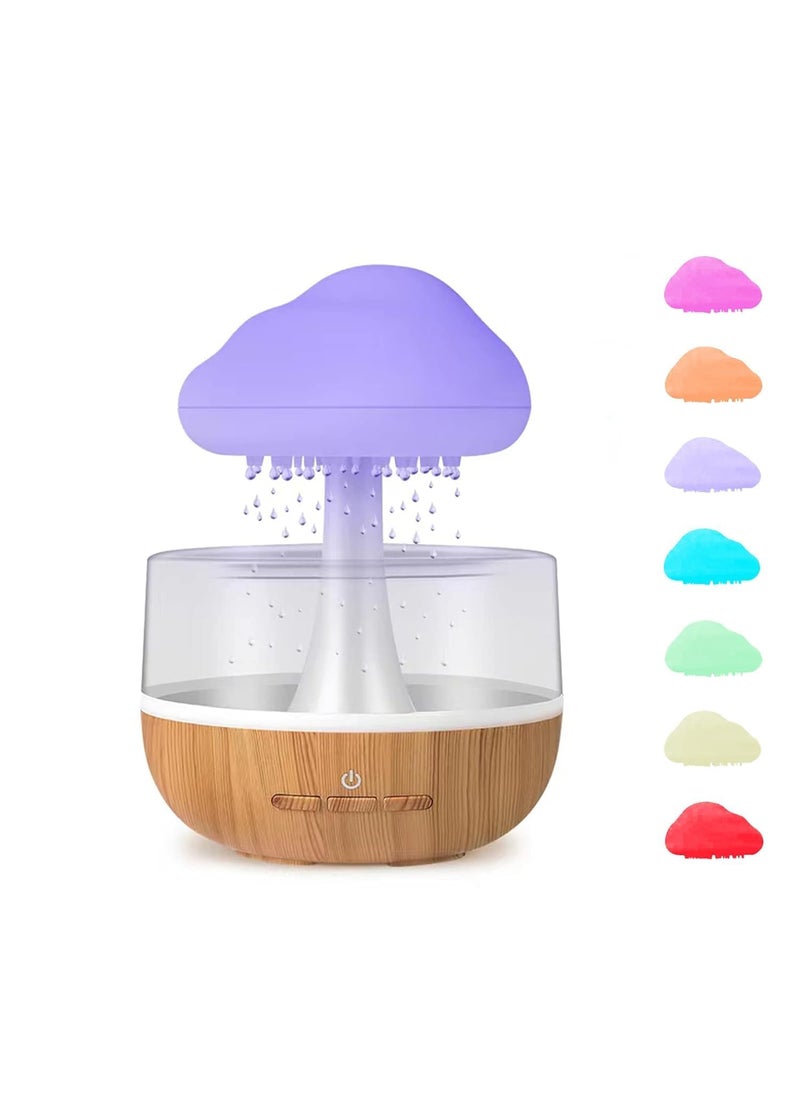 Pamidhar Pamidhar Rain Cloud Humidifier with Water Drops 7 Colors Essential Oil Diffuser USB Night Light Aromatherapy Rain Cloud Diffuser for a Relaxing Mood Multicolor  - Image 2