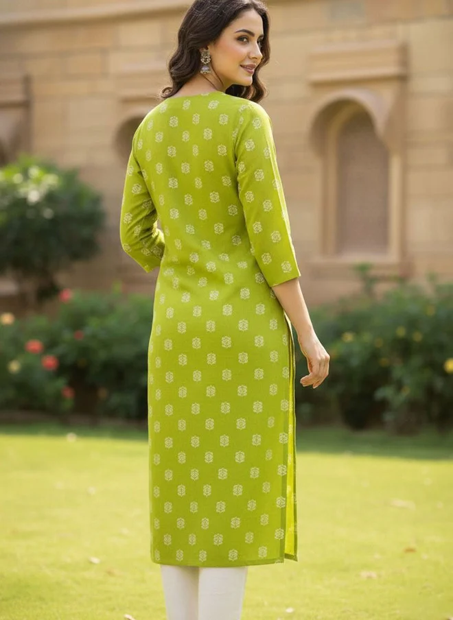 Saka Designs  Floral Printed Knee Length Kurta  | Best Price UAE